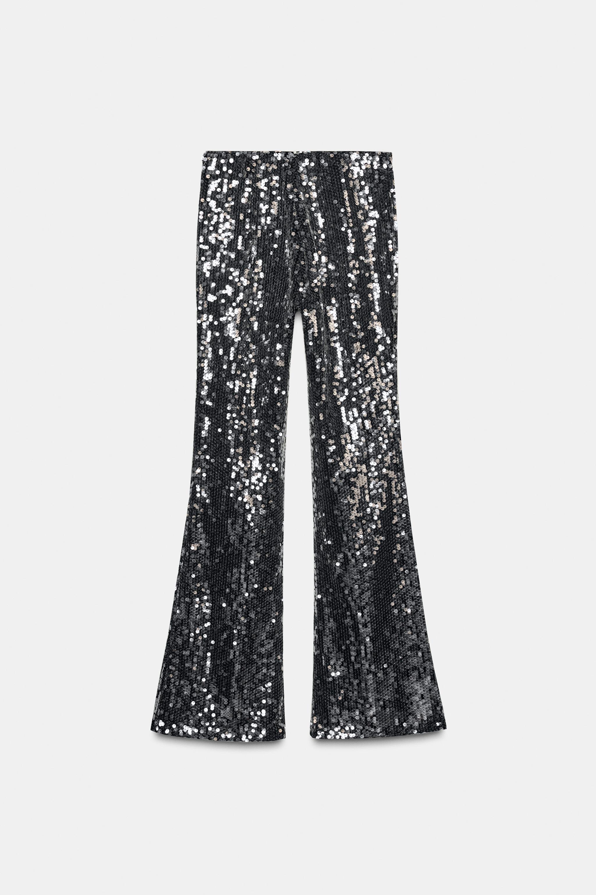FLARE SEQUIN PANTS